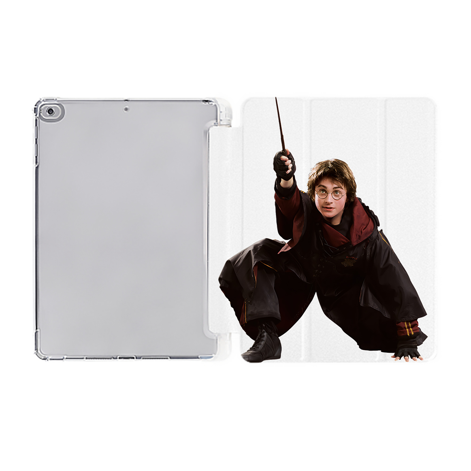 （画像用） Harry Potter ハリー・ポッターシリーズ IPad ケース ペン収納付き 三つ折りスタンド PUレザー×シリコン 対応機種9.5/10.5/10.9インチ